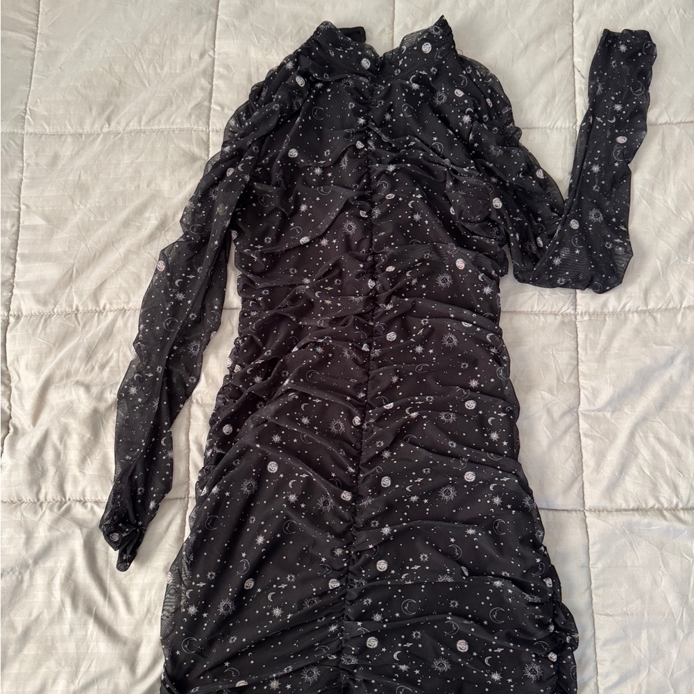 Witchy Black Starry Night Dress